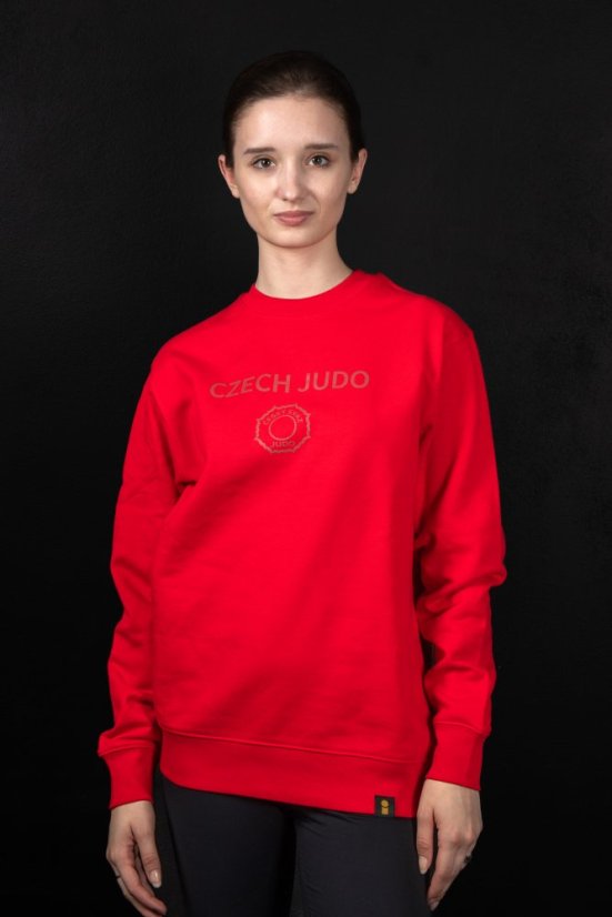 Červená mikina CZECH JUDO - Velikost: M