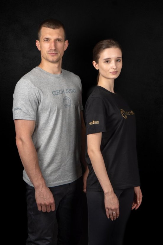 Šedé triko CZECH JUDO - Velikost: XS