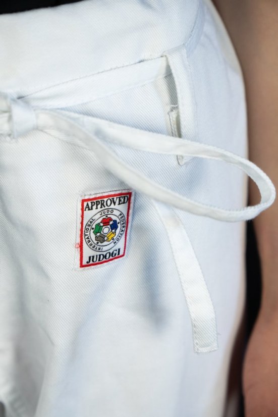 Kalhoty IJF Gold - bílá - Velikost kimona: 165