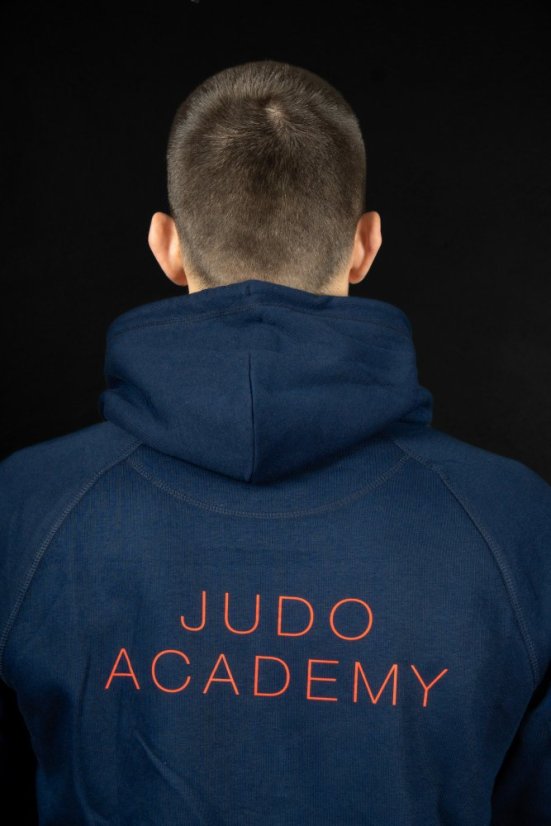 Sportovní tmavě modrá klubová mikina Judo Academy s kruhy - Velikost: L