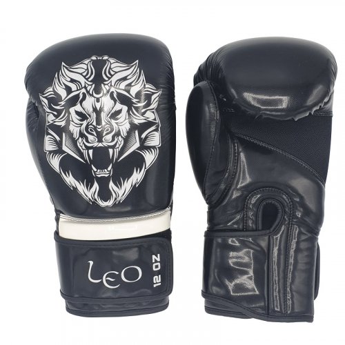 Boxerské rukavice Leo Osaka - Barva: Černá, Velikost Rukavice: 12 OZ