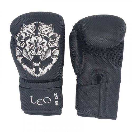 Boxerské rukavice Leo Carbon - Barva: Černá, Velikost Rukavice: 12 OZ