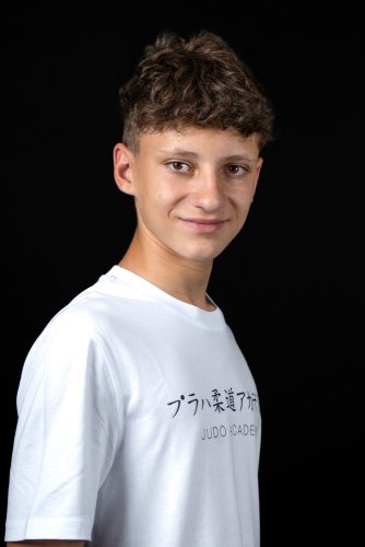 Tričko Judo Academy - modrý potisk na bílém tričku - Velikost: L