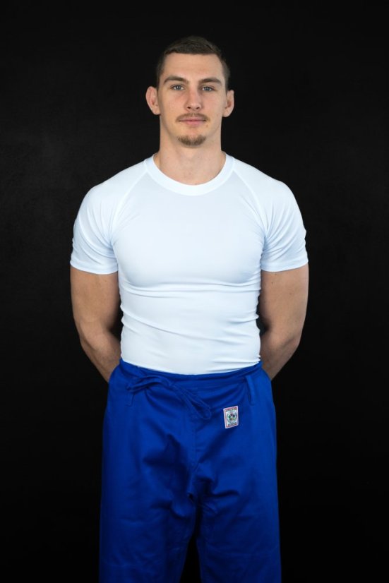 Kalhoty IJF Gold - modrá - Velikost kimona: 195
