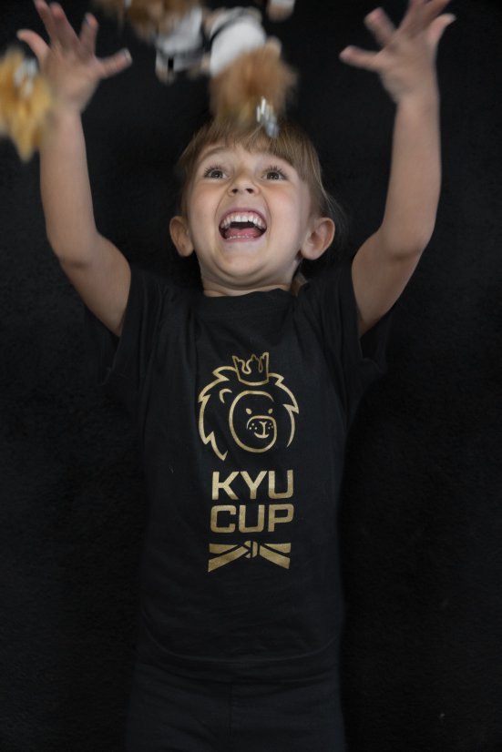 Triko Kyu Cup dětské černé - Velikost: 8