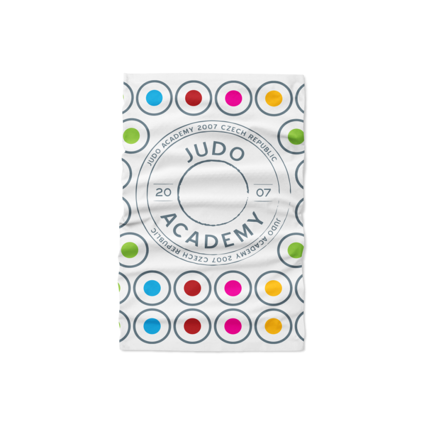Nákrčník Judo Academy - velké logo bílá - Velikost nákrčníku: Dětský