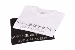 Tričko Judo Academy - japonské znaky bílé