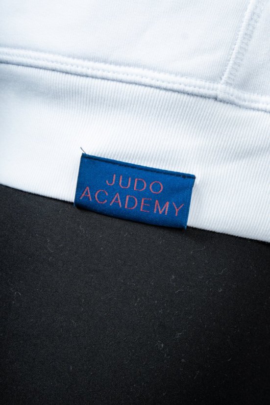 Sportovní bílá klubová mikina Judo Academy s kruhy - Velikost: S
