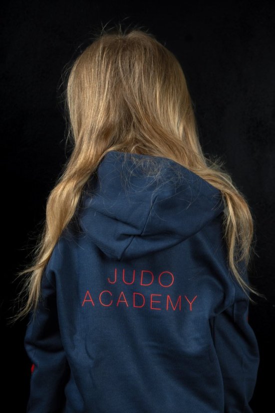 Sportovní tmavě modrá klubová mikina Judo Academy s kruhy - Velikost: L