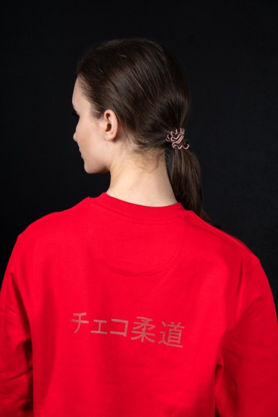 Červená mikina CZECH JUDO - Velikost: S