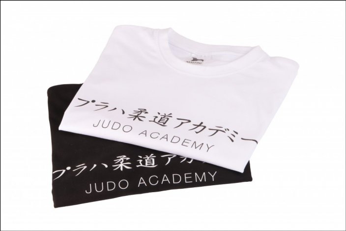Tričko Judo Academy - japonské znaky bílé - Velikost: XS