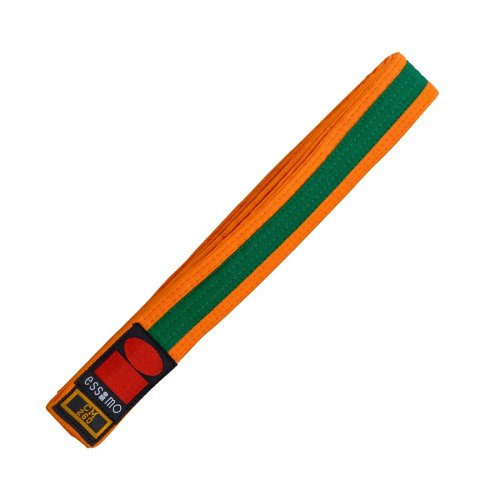 Pásek na judo oranžovo-zelený - Délka pásku: 240