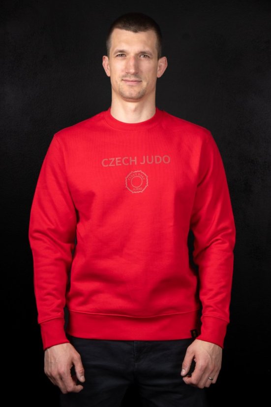 Červená mikina CZECH JUDO - Velikost: S
