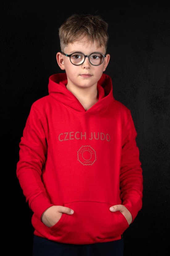Červená mikina CZECH JUDO - Velikost: M