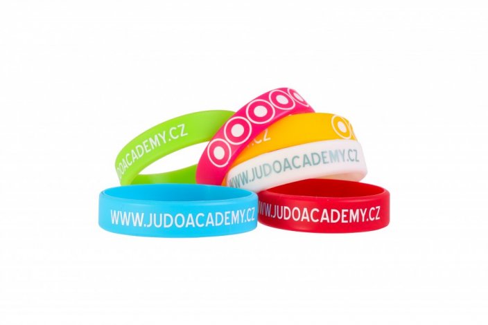 Silikonový náramek Judo Academy - Barva: Růžová, Velikost: standard