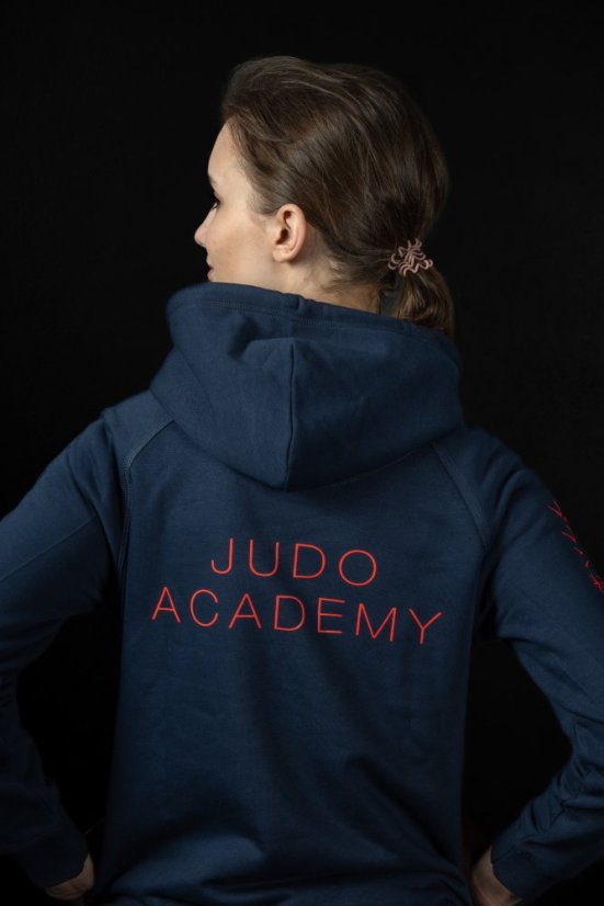 Sportovní tmavě modrá klubová mikina Judo Academy s kruhy - Velikost: L