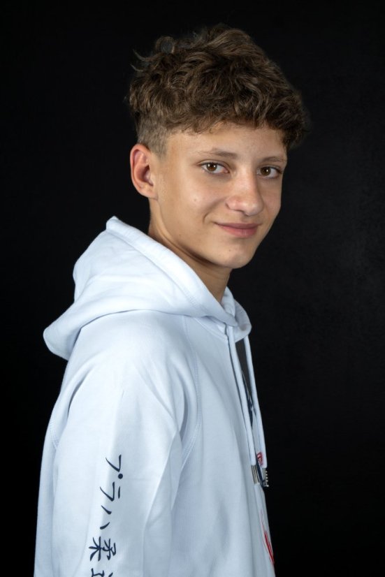 Sportovní bílá klubová mikina Judo Academy s kruhy - Velikost: S