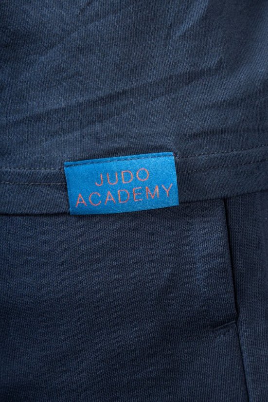 Tričko Judo Academy - červený potisk na modrém tričku - Velikost: XL